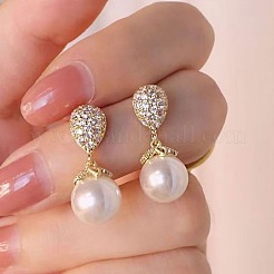 Boucles d'oreilles pendantes en alliage et strass&nbsp;WG02693-01