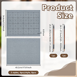 8 pz 2 stili riutilizzabili tessuto non tessuto panno per scrivere ad acqua&nbsp;AJEW-DR0002-93