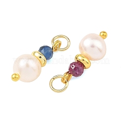 9 pendentif en pierre naturelle facettée et perles&nbsp;PALLOY-JF06015