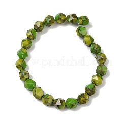 Синтетическая золотая линия бирюзовые бусы пряди G-A283-C03-01