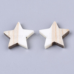 Cabochons en résine & bois&nbsp;LS-RESI-R425-02I