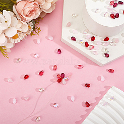 96 шт. 8-х цветные стеклянные подвески-капли GLAA-HY0001-50A