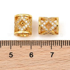 Messing Micro Pave klare Zirkonia europäische Perlen&nbsp;CU-CBA6A75-25G