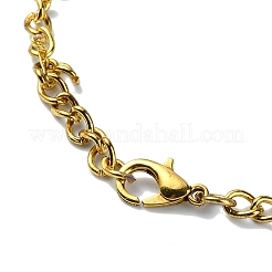 Овальный комплект украшений из абс-пластика с жемчугом и стразами SJEW-D011-01A-G