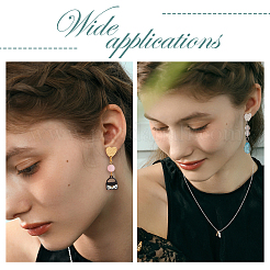 30 шт. 5 цвета ионного покрытия (IP) в форме сердца из нержавеющей стали 304 фурнитура для сережек-гвоздиков&nbsp;EJEW-UN0001-68