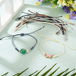 30шт 10 стиля регулируемый вощеный полиэстеровый шнур для изготовления браслета&nbsp;AJEW-TAC00052