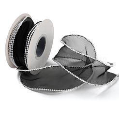 4 rouleau de ruban en maille ABS à bords nacrés pour la fabrication de nœuds papillon&nbsp;OCOR-CY0002-44A
