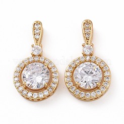 Латунные микро проложить кубического циркония подвески&nbsp;KK-E068-VC445