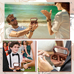 Boîtes de rangement en bois pour couples à 2 emplacement&nbsp;CON-WH0087-42B