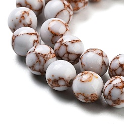 Синтетическая золотая линия бирюзовые бусы пряди&nbsp;G-H026-01D-01