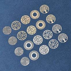 20 шт. 10 стиля стойка покрытие латунь полые соединительные подвески&nbsp;KKC-FS0001-02