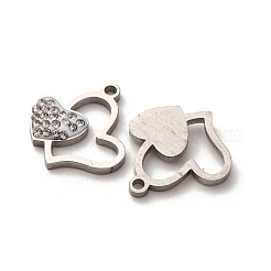 Подвески из нержавеющей стали 304 со стразами из глины STAS-P406-17G-P