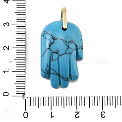 Synthetische türkis geschnitzte Anhänger&nbsp;GG-CBA5963-01G-NH