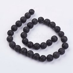 Бусы из натуральной лавы G-F436-12mm