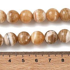 天然石方解石ビーズ連売り  スムーズなラウンド  砂茶色  10~10.5mm  穴：1.2mm  約38個/連  15.43''（39.2センチメートル）&nbsp;GG-CBA23C7-A01-10mm