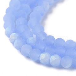 Chapelets de perles en verre imitation jade&nbsp;EGLA-A034-J3mm-MB03