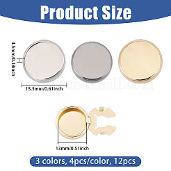 Gemelos de latón 12pcs 3 colores&nbsp;KK-GL0001-05