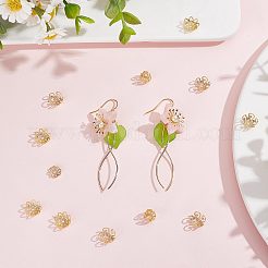 80 шт. 8 стилей латунных колпачков для бусин KK-BBC0003-50