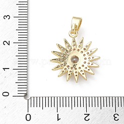 Pendentifs avec zircon cubiques à micro-pavés en laiton&nbsp;KK-A299-20G-01