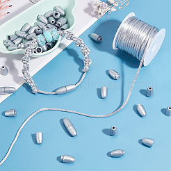 1 рулон нейлонового атласного шнура с плетением «раттейл»&nbsp;NWIR-PH0002-13B