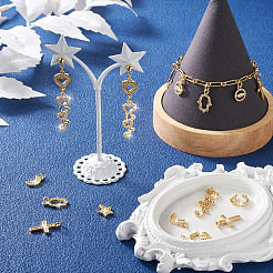 16 pz 8 charms in ottone stile micro pavé di zirconi cubici&nbsp;KK-TA0001-13