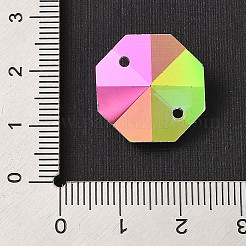 Подвески-коннекторы из гальванизированного стекла со стразами&nbsp;EGLA-Z007-01B