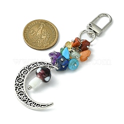 Decoración colgante de aleación de luna&nbsp;HJEW-JM01393-02