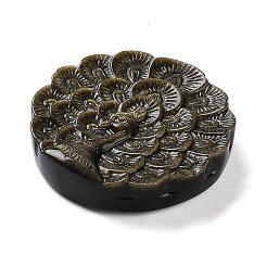 Резные подвески из натурального золотистого обсидиана&nbsp;G-G098-05