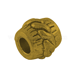 Tibetischen Stil Legierung Barrel großes Loch europäischen Perlen&nbsp;TIBEB-5412-AG-LF