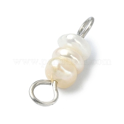 Шармы-соединители из натурального культивированного пресноводного жемчуга PALLOY-JF02264-01