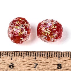 Ручной стеклянные фольга бисер пряди&nbsp;FOIL-N033-03C