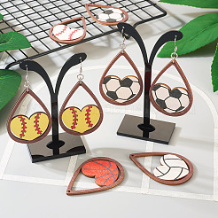 Наборы для изготовления сережек с подвесками на спортивную тематику своими руками&nbsp;DIY-TA0004-36