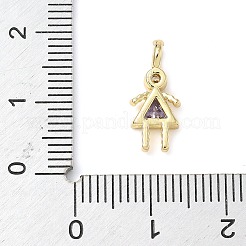 Латунные микро проложить кубического циркония подвески ZIRC-I356-17G-B13