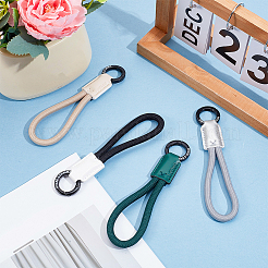 4шт 4 цвета брелки из искусственной кожи&nbsp;KEYC-GF0001-26