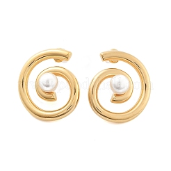 Серьги-гвоздики из нержавеющей стали ABS с жемчугом 304 EJEW-S226-07G-04