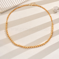 Элегантные латунные ожерелья из граненых круглых бусин для женских вечеринок OG1817