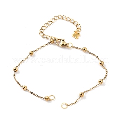 Изготовление браслета из круглой цепочки из нержавеющей стали 304&nbsp;AJEW-JB01331-01