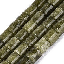 Teñidos naturales blancas abalorios de jade hebras&nbsp;G-Q606-02A-02