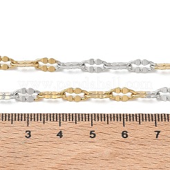 4.5 mm zweifarbige Halsketten aus 304er Edelstahl mit geriffelter Oberfläche&nbsp;NJEW-D328-03GP-02