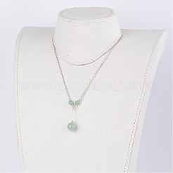 Природные драгоценные камни кулон ожерелье NJEW-JN01611