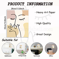 Rechteck mit Gesichtsmusterpapier&nbsp;DIY-WH0634-027