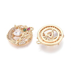 Латунные микро проложить кубического циркония подвески&nbsp;KK-T073-39G