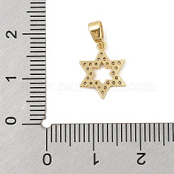 Pendentifs avec zircon cubiques à micro-pavés en laiton&nbsp;KK-P299-14G