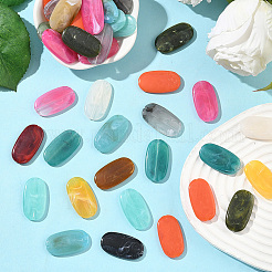 100 шт. овальные акриловые бусины с имитацией драгоценных камней&nbsp;OACR-SP0001-65