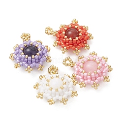 8 pendentif en perles de verre&nbsp;PALLOY-MZ01275