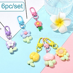 6 шт. подвеска в виде цветка из смолы&nbsp;HJEW-YW00056