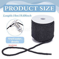 2 рулон 2 цвета 3-х слойный полиэфирный шнур OCOR-PH0005-79