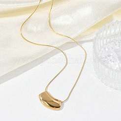 304 цепочка-змейка из нержавеющей стали с подвеской для женщин NJEW-M087-01G-03