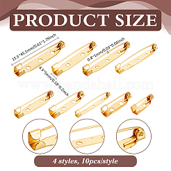 90 шт. 9 стиля железных булавок сзади IFIN-PH0001-38