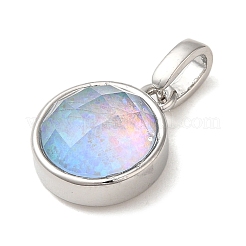 Стойка из латуни с подвесками из синтетического опала KK-S370-06P